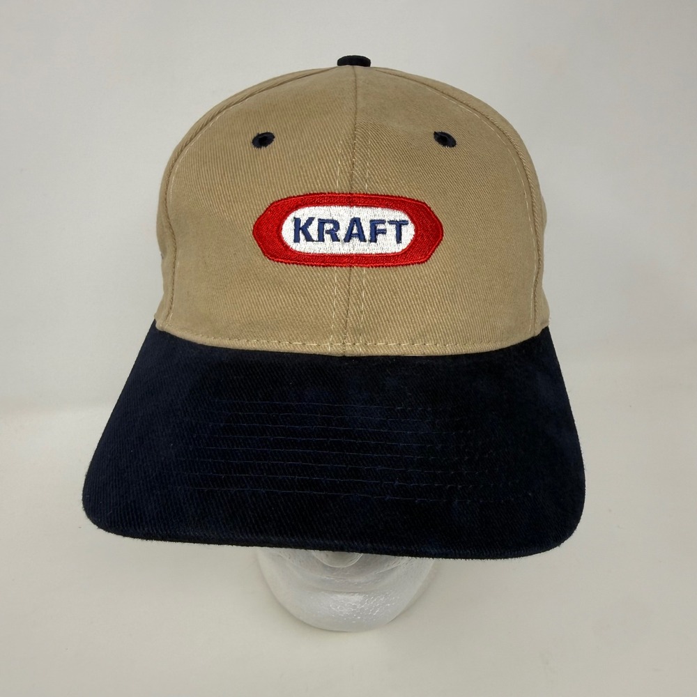 Vintage Kraft Modesto 25 Years Nissin Cap Tan Navy Kool-Aid Post Logo Hat 2001